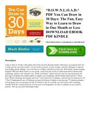 You Can Draw In 30 Days Ebook